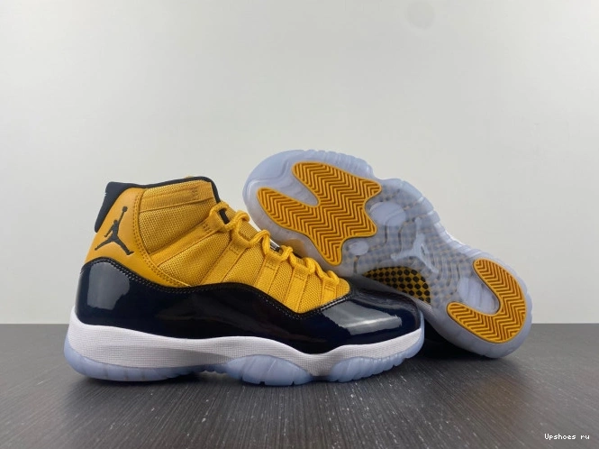yellow 11 black and Jordan Air 0131